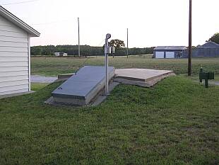An underground tornado shelter